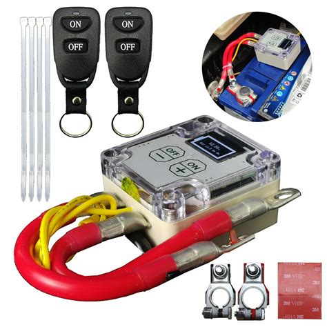 Buy 12V Wireless Dual Remote Car Battery Disconnect Isolator Master Cut ...