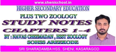 SHENIBLOG: PLUS TWO ZOOLOGY - STUDY NOTES -CHAPTERS 1 - 4