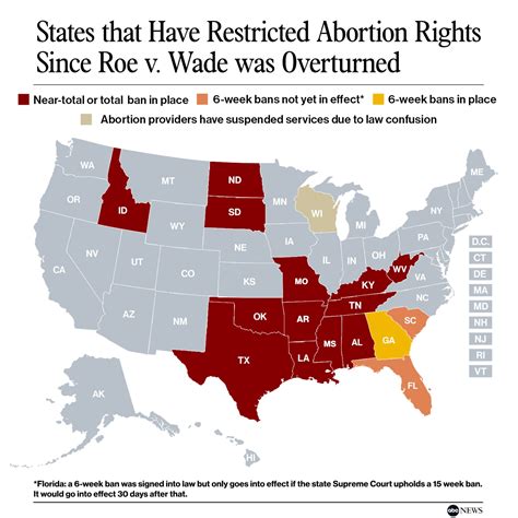 Map: How abortion access has shifted in year since Roe v. Wade was ...