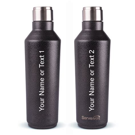 Servewell Alaska Stainless Steel Bottle 675ml-Black Designs and Templates