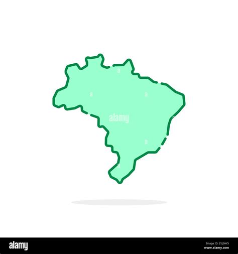green cartoon linear brazil simple icon Stock Vector Image & Art - Alamy