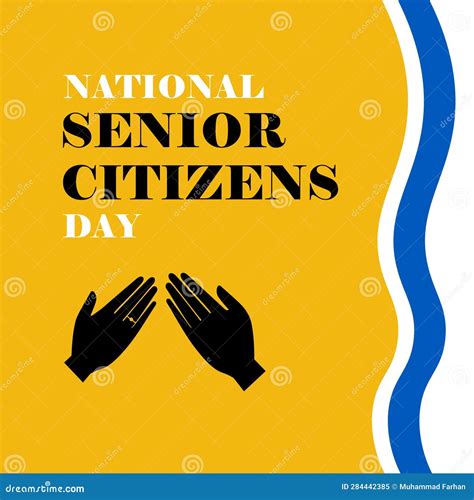 National Senior Citizens Day Typography Graphic Design Stock Vector ...