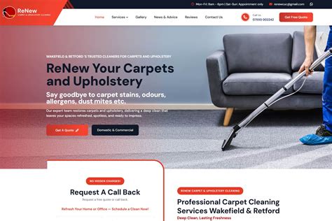 ReNew Carpet & Upholstery Cleaning website design & SEO