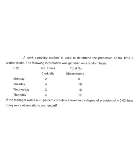 Work Sampling Methodology 的图像结果