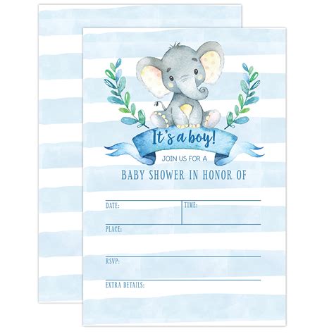 Boy Baby Shower Invitations