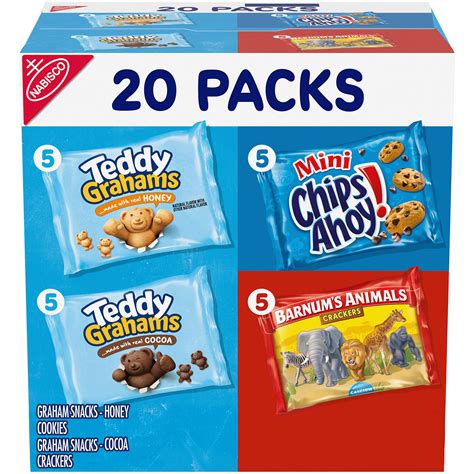 Nabisco Fun Shapes Variety Pack Barnum's Animal Crackers, Teddy Grahams ...