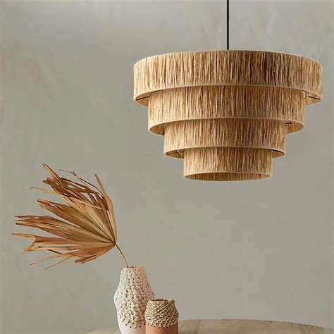 Bamboo Hanging lamp for Living Room | Rattan Pendant light | Cane ceil ...