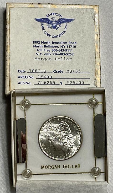 Lot - 1882-S U.S. Morgan Silver Dollar w/ Plastic Pack & Box GRADED ...