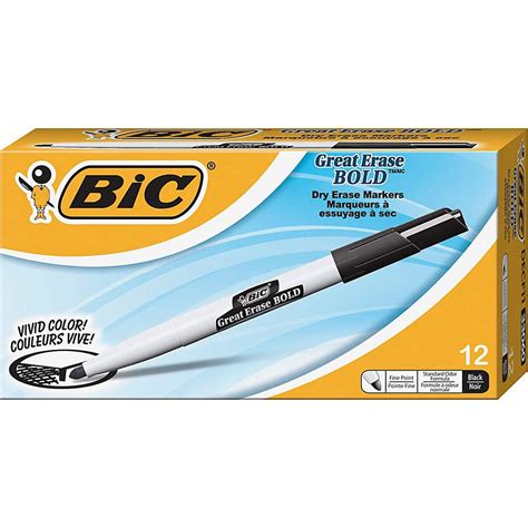 BIC Intensity Bold Dry Erase Marker, Pocket Style, Fine Bullet Tip (4.5 ...