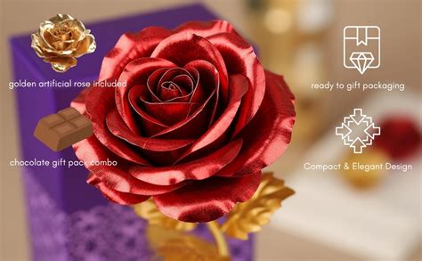 Saugat Traders Love Gift For Girlfriend Combo - Golden Rose & Dairy ...