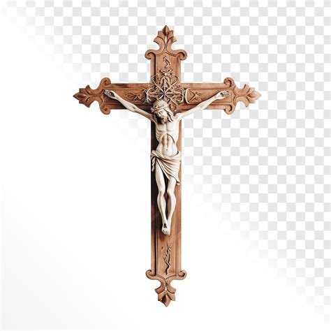 Premium PSD | Religious art cross on a transparent background