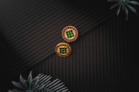 Silver Gold Plated Multi-Color Button Studs with Kundan – Neeta Boochra ...