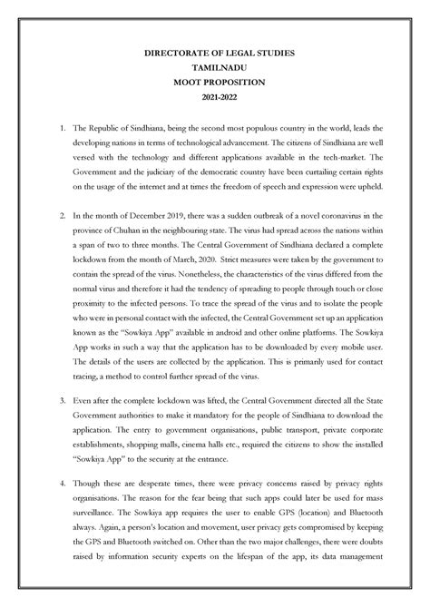 Moot Proposition-English-2021-2022 - DIRECTORATE OF LEGAL STUDIES ...