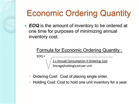 Image result for Economic order quantity examples