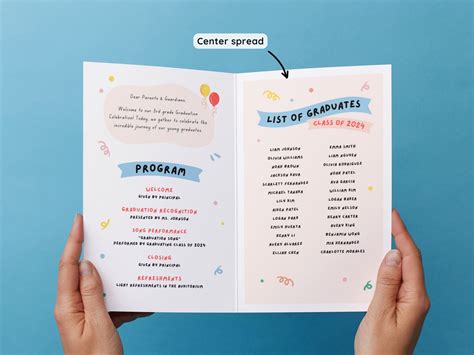 Editable Graduation Program Template 的图像结果