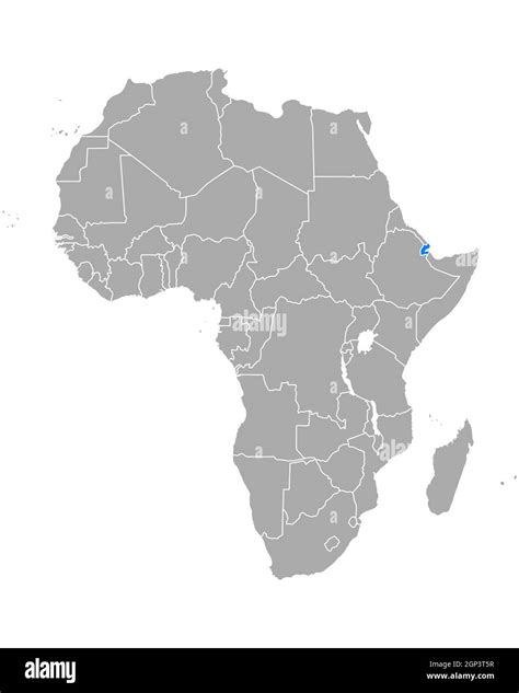 Map of Djibouti in Africa Stock Photo - Alamy