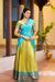 Yellow Diamond Check Half Saree | Lehenga For Girls