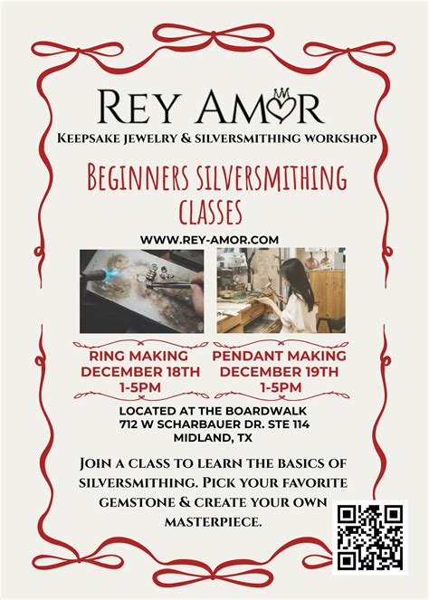 Beginners silversmithing class, The Boardwalk LLC, Midland, 18 December ...