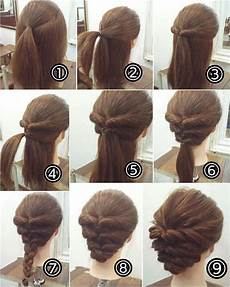 Hairstyle Steps by Easy Hairstyles For Hair Step By Step Step By Step Hairstyle Steps