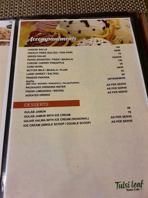 Menu at Z, Sangli