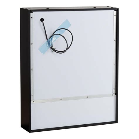 Larchview Lighted Medicine Cabinet - Matte Black Powder Coat ...