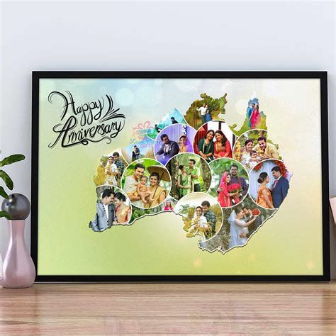 Anniversary Mosaic Photo Frame - love craft gift