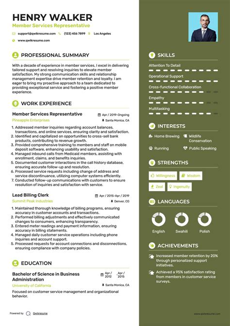 10+ Member Services Representative Resume Samples & Templates for 2025