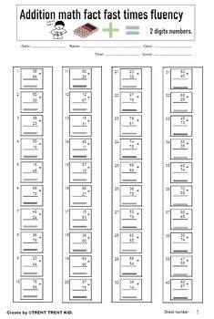 Image result for Addition Number Speed Test