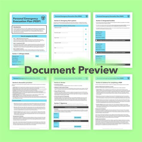 Personal Emergency Evacuation Plan Template (PEEP) | Workplace Support ...
