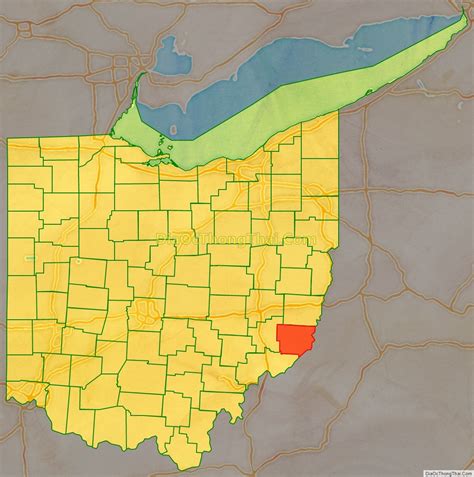 Map of Monroe County, Ohio - Thong Thai Real