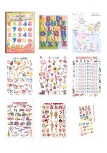 anshul internet point 9 Laminated A4 size Chart Paper Sheets with 2 ...