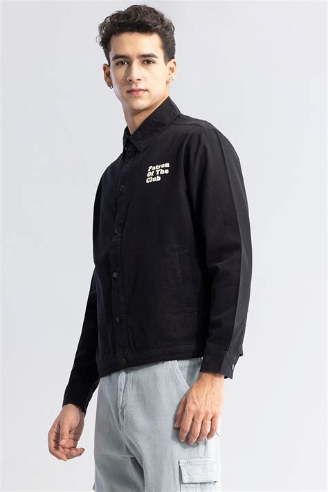 Buy Men's Dark Future Black Overshirt Online | SNITCH