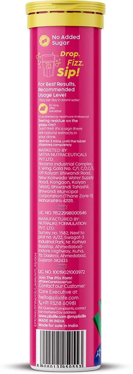 The Plant Fix Plix Glutathione Skin Glow Effervescent Tablet 500mg for ...