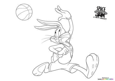 Bugs Bunny Space Jam Coloring Page