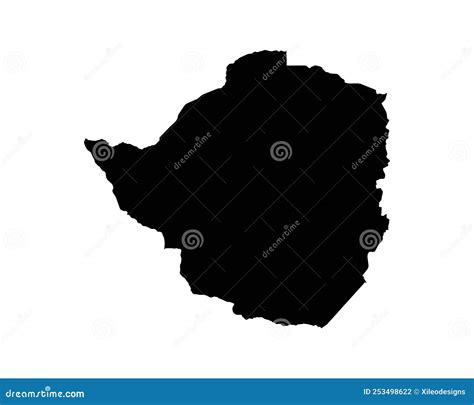 Zimbabwe Map. Zimbabwean Country Map Stock Vector - Illustration of world, zimbabwean: 253498622
