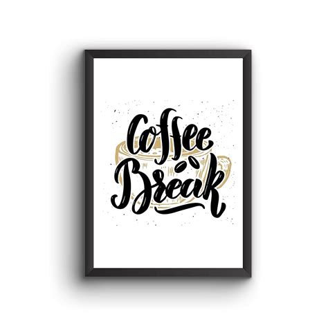 Coffee Break Matte Laminated With Framed……… (12 X 18 Inches) : Amazon ...