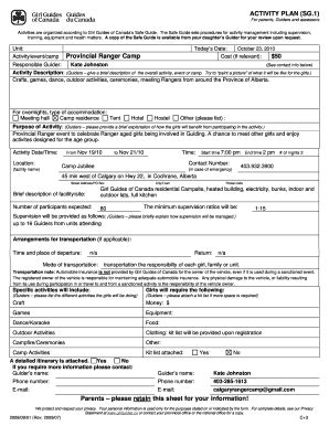 Fillable Online girl guides of canada ad fillers form Fax Email Print ...