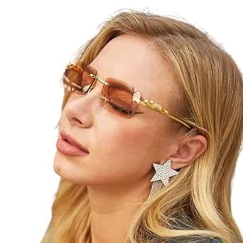 Buy Dark Wost Mc Stan Rimless Men and Womens Sunglasses Retro Luxury ...