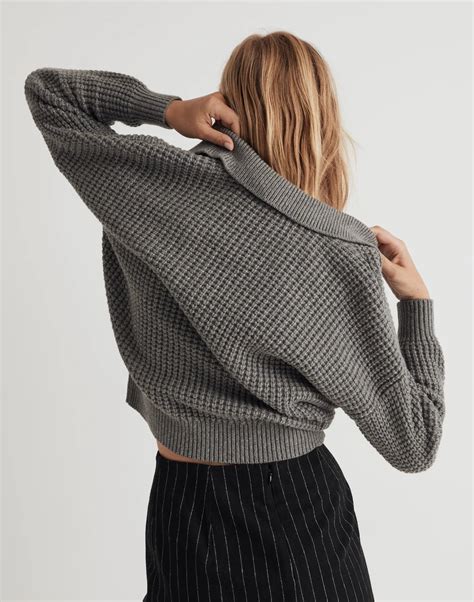 Waffle-Knit Henley Sweater | Madewell