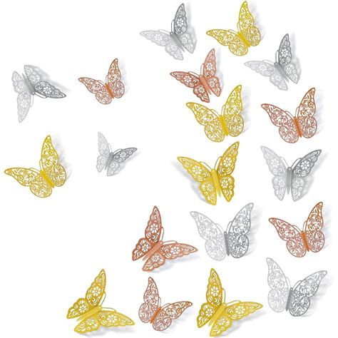 Rozi Decoration 3D Butterfly Wall Stickers for Bedroom Set of 36 Pcs ...