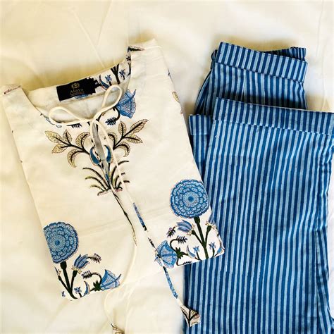 Navy Blue Hibiscus Kurta Palazzo Set - Set of 2 – Priya Keswani Label