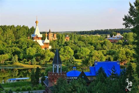 俄罗斯风情小镇旅游景点高清真实照片_配图网
