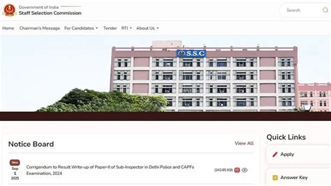 SSC SI Paper 2 Revised Result 2024 Declared; 22,244 Candidates To Face ...