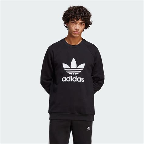 adidas Adicolor Classics Trefoil Crewneck Sweatshirt - Black | Men's ...