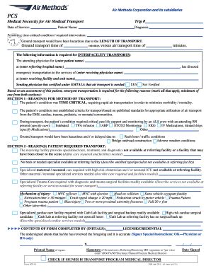 Air Methods Corporation And Its Subsidiaries PCS - NHRMC - Nhrmc - Fill ...