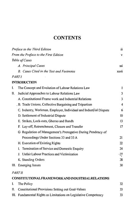 Contents of the labour law book by SC srvisatava - CONTENTS Preface to ...