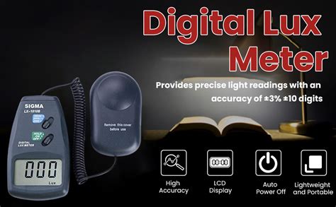 Sigma Instruments Digital Lux Meter (upto 50,000 Lux), with Calibration ...