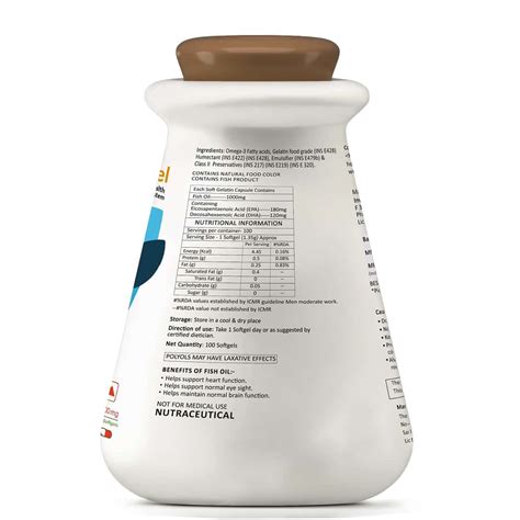 Buy MYFITFUEL OMEGA 3 FISH OIL, 1000MG (180 EPA 120 DHA), 100 SOFTGELS ...