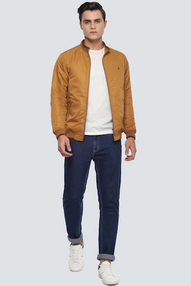 Buy Men Casual Brown Solid Jacket Online - 40021186 | Louis Philippe