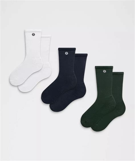 Unisex Daily Essential Crew Socks *3 Pack | Men's Socks | lululemon Canada